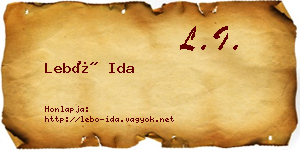 Lebó Ida névjegykártya