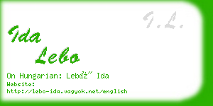 ida lebo business card